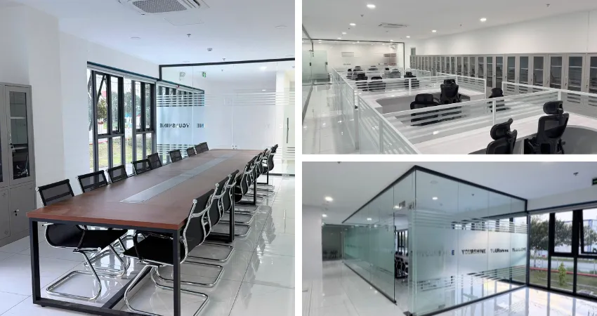 Thiết kế & thi công khu vực văn phòng trong nhà xưởng