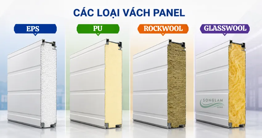 Các loại vách Panel phổ biến