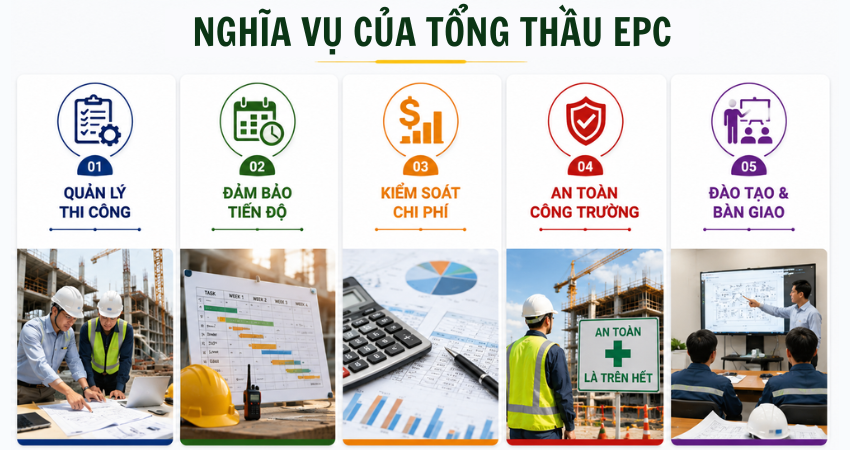Nghĩa vụ của tổng thầu EPC